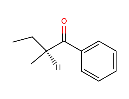 Molecular Structure of 16725-76-1 (1-Butanone, 2-methyl-1-phenyl-, (S)-)
