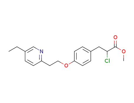 methyl 2-chloro-3-{4-[2-(5-ethyl-2-pyridyl)ethoxyl]phenyl}propionate