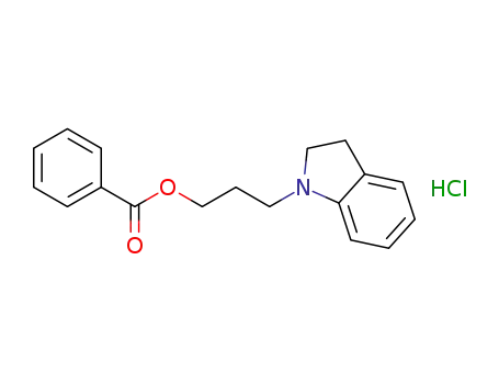 Molecular Structure of 350797-51-2 (1-(3-benzoyloxypropyl) Indoline hydrochloride)