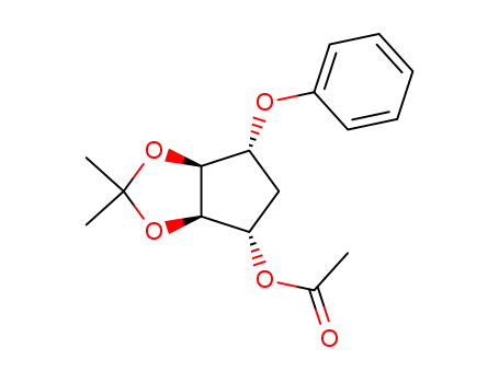 Acetic acid (3aR,4S,6R,6aS)-2,2-dimethyl-6-phenoxy-tetrahydro-cyclopenta[1,3]dioxol-4-yl ester
