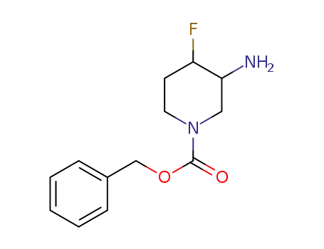 Molecular Structure of 1184920-12-4 (3-Amino-4-fluoro-1-piperidinecarboxylic acid benzyl ester)