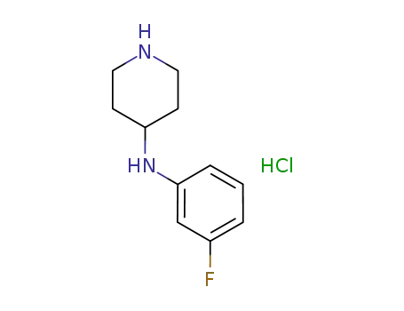 Molecular Structure of 923565-91-7 (4-(3-FLUOROPHENYLAMINO)-PIPERIDINE HCL)
