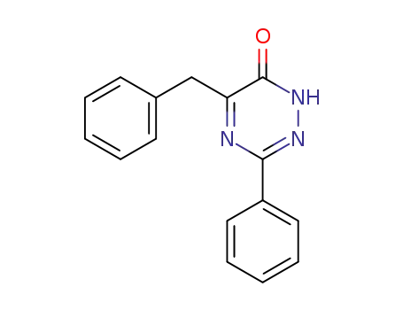 Molecular Structure of 40108-73-4 (1,2,4-Triazin-6(1H)-one, 3-phenyl-5-(phenylmethyl)-)