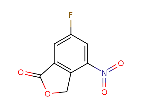 Molecular Structure of 1207453-90-4 (6-Fluoro-4-nitro-3H-isobenzofuran-1-one)