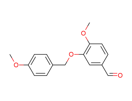 Molecular Structure of 72785-29-6 (4-methoxy-3-((4-methoxybenzyl)oxy)benzaldehyde)