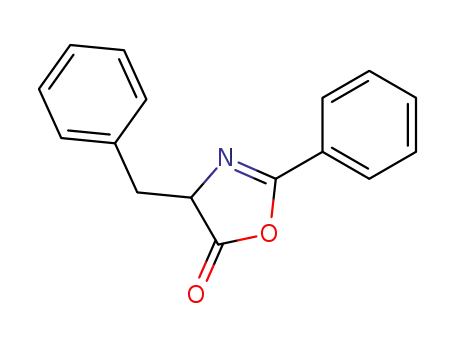 Molecular Structure of 5874-61-3 (4-BENZYL-2-PHENYL-2-OXAZOLINE-5-ONE)
