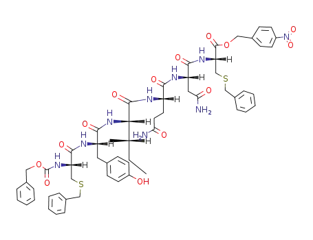 <i>S</i>-benzyl-<i>N</i>-benzyloxycarbonyl-<i>L</i>-cysteinyl-><i>L</i>-tyrosyl-><i>L</i>-isoleucyl-><i>L</i>-glutaminyl-><i>L</i>-asparaginyl-><i>S</i>-benzyl-<i>L</i>-cysteine 4-nitro-benzyl ester
