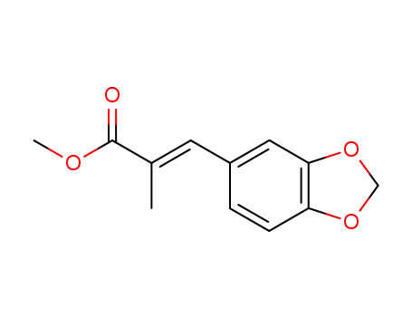 Molecular Structure of 7605-45-0 (2-Methyl-3-(1,3-benzodioxole-5-yl)propenoic acid methyl ester)