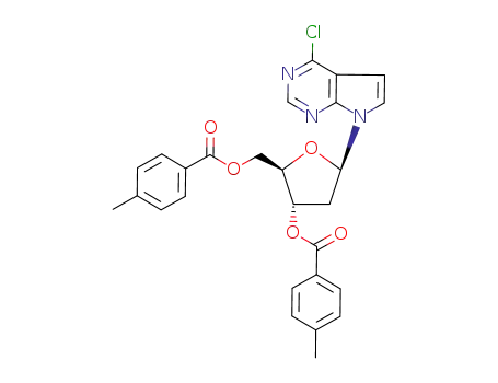 4-chloro-7-<2'-deoxy-3',5'-di-O-(p-toluoyl)-β-D-erythro-pentofuranosyl>-7H-pyrrolo<2,3-d>pyrimidine