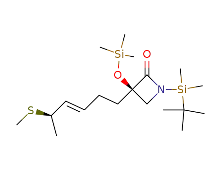 (3RS,3'E,5'R)-1-(tert-butyldimethylsilyl)-3-<5'-(methylthio)hex-3'-enyl>-3-<(trimethylsilyl)oxy>-2-oxoazetidine