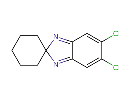 Molecular Structure of 117644-38-9 (5,6-dichloro-2H-benzimidazole-2-spirocyclohexane)