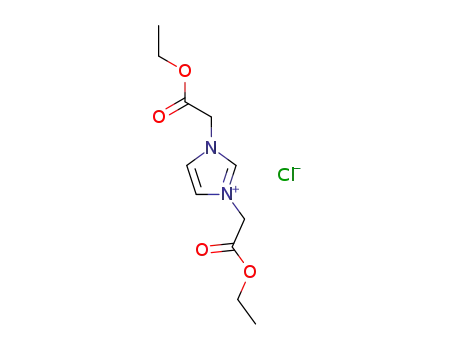 Molecular Structure of 1334703-07-9 (1,3-bis(2-ethoxy-2-oxoethyl)-1H-imidazol-3-ium chloride)
