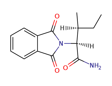 Molecular Structure of 329686-65-9 ((2S,3S)-2-(1,3-dioxoisoindolin-2-yl)-3-methylpentanamide)