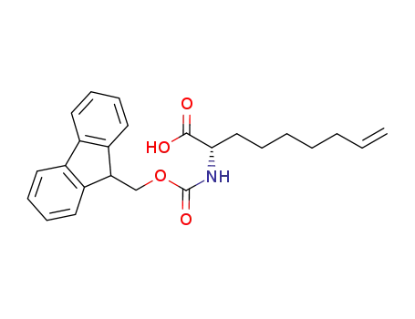 Molecular Structure of 1058705-57-9 ((S)-N-Fmoc-2-(6'-octenyl)glycine)