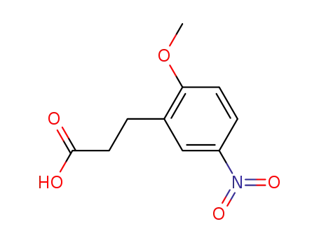Molecular Structure of 6342-73-0 (3-(2-methoxy-5-nitrophenyl)propanoic acid)