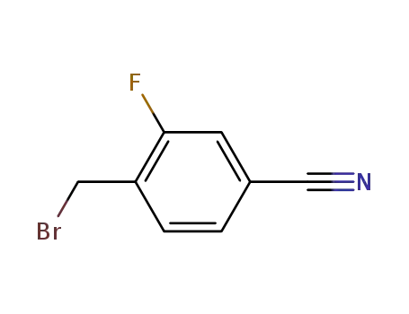 Molecular Structure of 105942-09-4 (2-Fluoro-4-cyanobenzyl bromide)