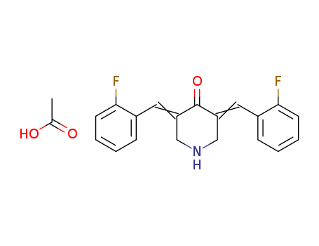 4-Piperidinone, 3,5-bis[(2-fluorophenyl)methylene]-, acetate