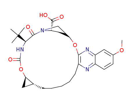 (1aR,5S,8S,10R,22aR)-5-tert-butyl-14-methoxy-3,6-dioxo-1,1a,3,4,5,6,9,10,18,19,20,21,22,22a-tetradecahydro-8H-7,10-methanocyclopropa[18,19][1,10,3,6]dioxadiazacyclononadecino[11,12-b]quinoxaline-8-car