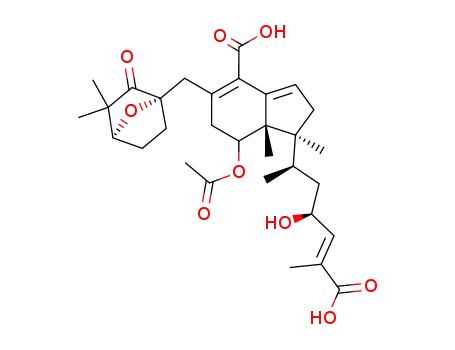 1H-Indene-4-carboxylicacid,7-(acetyloxy)-1-[(1R,3S,4E)-5-carboxy-3-hydroxy-1-methyl-4-hexen-1-yl]-5-[[(1S,4S)-3,3-dimethyl-2-oxo-7-oxabicyclo[2.2.1]hept-1-yl]methyl]-2,6,7,7a-tetrahydro-1,7a-dimethyl-,(1S,7R,7aR)-