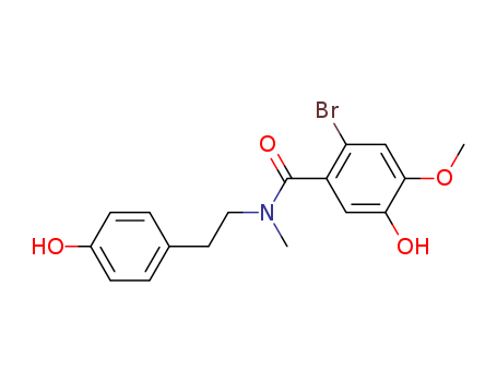 Supply  lowest price  2-bromo-5-hydroxy-N-[2-(4-hydroxyphenyl)ethyl]-4-methoxy-N-methylbenzamide  24958-44-9  factory