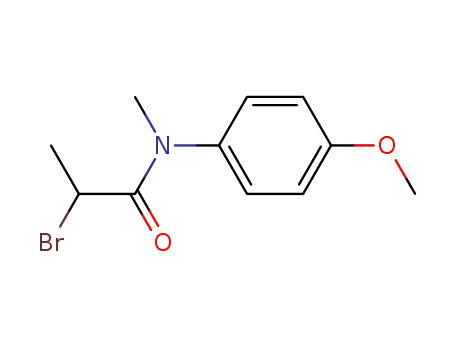 Molecular Structure of 153880-69-4 (N-(4-methoxyphenyl)-N-methyl-2-bromopropionylamide)