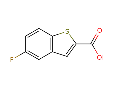 Molecular Structure of 70060-13-8 (5-FLUORO-BENZO[B]THIOPHENE-3-CARBOXYLIC ACID)