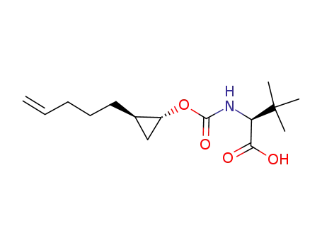 Molecular Structure of 1026200-27-0 (L-Valine, 3-Methyl-N-[[[(1R,2R)-2-(4-penten-1-yl)cyclopropyl]oxy]carbonyl]-)