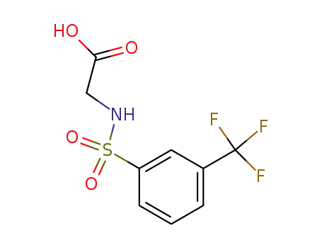 Molecular Structure of 85845-02-9 ((([3-(TRIFLUOROMETHYL)PHENYL]SULFONYL)AMINO)ACETIC ACID)