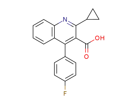 Molecular Structure of 160375-37-1 (2-Cyclopropyl-4-(4-fluoro-phenyl)-quinoline-3-carboxylic acid)