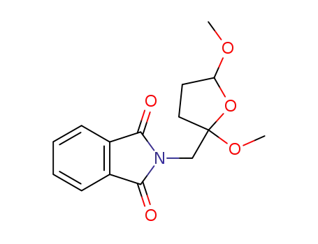 Molecular Structure of 63458-74-2 (1H-Isoindole-1,3(2H)-dione,
2-[(tetrahydro-2,5-dimethoxy-2-furanyl)methyl]-)