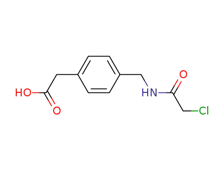 Molecular Structure of 117885-63-9 ({4-[(2-chloro-acetylamino)-methyl]-phenyl}-acetic acid)