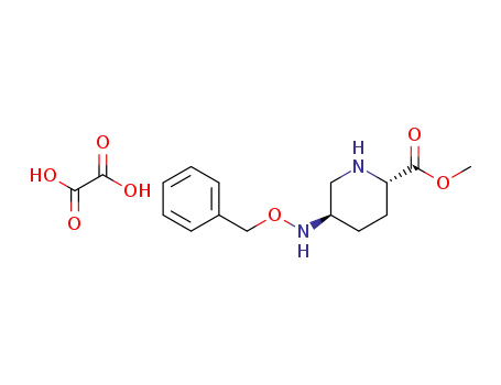 Molecular Structure of 1416134-74-1 (methyl (2S,5R)-5-benzyloxyaminopiperidine-2-carboxylate oxalate)
