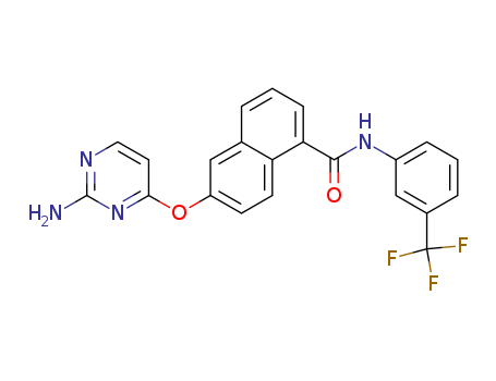 6-(2-amino-pyrimidin-4-yloxy)naphthalene-1-carboxylic acid (3-trifluoromethyl phenyl)amide