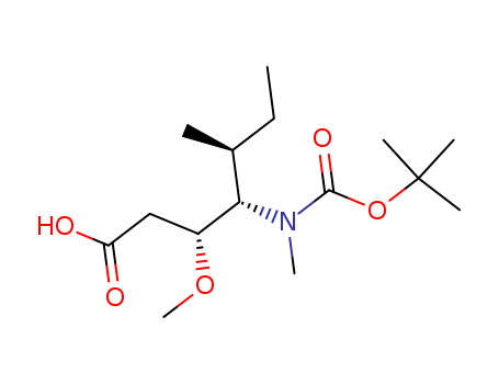 (3R,4S,5S)-4-((tertbutoxycarbonyl)(methyl)amino)-3-methoxy-5-methylheptanoic acid(132149-81-6)