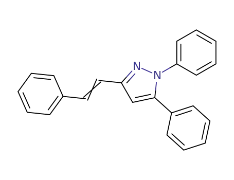 Molecular Structure of 10252-53-6 (1H-Pyrazole, 1,5-diphenyl-3-(2-phenylethenyl)-)