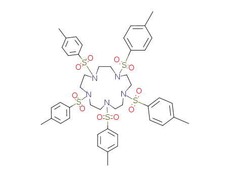 Molecular Structure of 52601-74-8 (PENTAAZA-15-CROWN-5, N,N,N ,N ,N -PENTATOSYLAMIDE)