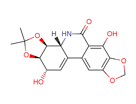 Bis[1,3]dioxolo[4,5-c:4',5'-j]phenanthridin-5(3aH)-one,3b,4,12,12a-tetrahydro-6,12-dihydroxy-2,2-dimethyl-, (3aS,3bR,12S,12aR)-