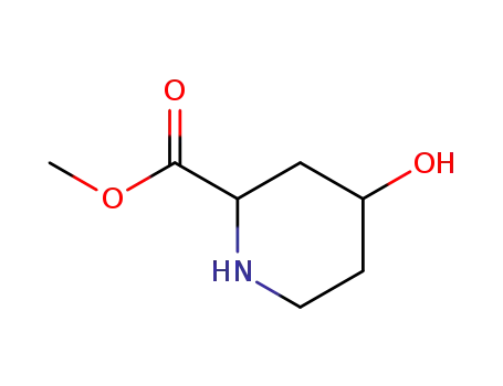 Molecular Structure of 144913-66-6 (2-Piperidinecarboxylicacid,4-hydroxy-,methylester(9CI))