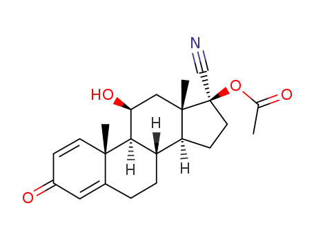 17α-cyano-17β-acetoxy-11β-hydroxy-1,4-androstadien-3-one
