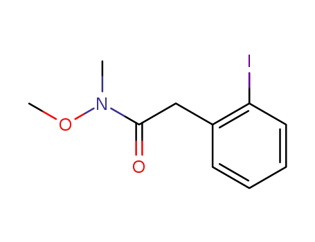 Molecular Structure of 144369-38-0 (Benzeneacetamide, 2-iodo-N-methoxy-N-methyl-)