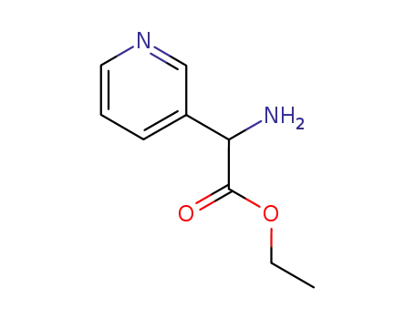 Molecular Structure of 138891-55-1 (3-Pyridineacetic acid, a-amino-, ethyl ester)