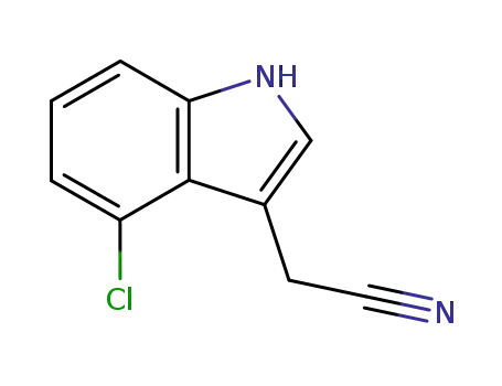 Molecular Structure of 2447-15-6 (4-CHLOROINDOLE-3-ACETONITRILE)