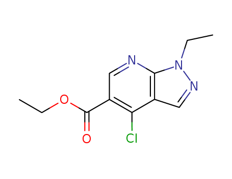 1H-Pyrazolo[3,4-b]pyridine-5-carboxylic acid, 4-chloro-1-ethyl-, ethyl ester