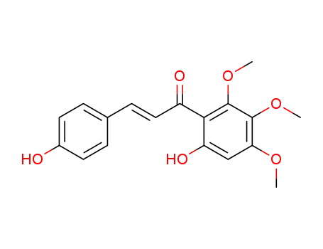 Molecular Structure of 59567-92-9 ((2E)-3-(4-hydroxyphenyl)-1-(6-hydroxy-2,3,4-trimethoxyphenyl)prop-2-en-1-one)