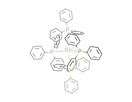 Molecular Structure of 18284-36-1 (Hydridotetrakis(triphenylphosphine)rhodium(I))
