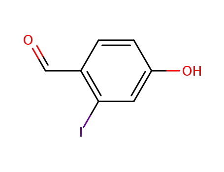 Molecular Structure of 90151-01-2 (Benzaldehyde, 4-hydroxy-2-iodo-)