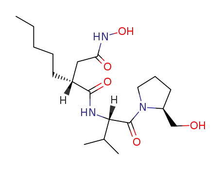 (2R)-2-[2-(hydroxyamino)-2-oxo-ethyl]-N-[(1S)-1-[(2S)-2-(hydroxymethyl)pyrrolidine-1-carbonyl]-2-methyl-propyl]heptanamide