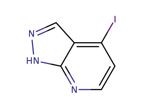 Molecular Structure of 861881-02-9 (4-IODO-7-AZA-1H-INDAZOLE)
