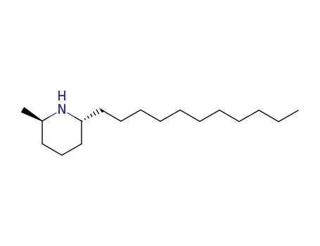 Molecular Structure of 137038-58-5 (Piperidine, 2-methyl-6-undecyl-, (2R,6S)-)