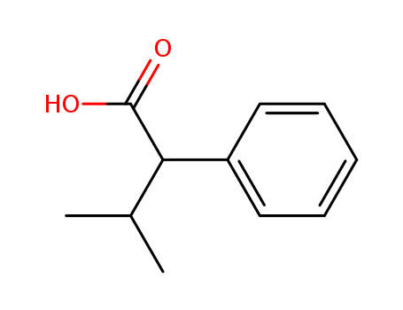 Benzeneacetic acid, a-(1-methylethyl)-